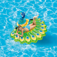 Intex 57250 Peacock Island Inflatable Ride On For The Pool Or Beach Giant Inflatable Pool Floats Swimming Pools