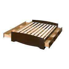 Six large drawers for ample clothing storage. 6 Drawers Mate S Queen Platform Storage Bed Espresso Brown Prepac Target