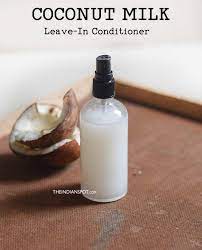 Homemade Coconut Milk Leave In Spray On Conditioner Homemade Hair Products Hair Growth Spray Coconut Milk For Hair