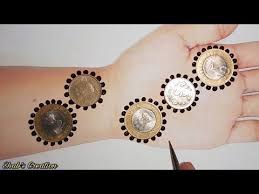New Easy Simple And Stylish Gol Tikki Mehndi Design With Coins Latest Mehandi D Mehndi Designs For Kids Mehndi Designs For Hands Mehndi Designs For Fingers