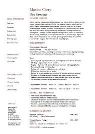 dog groomer resume, pets, salon, job