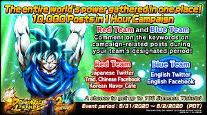 With the chaos of the tournament of power behind them, life went on for the inhabitants of universe 7. Dragon Ball Legends On Twitter 10 000 Posts In 1 Hour Campaign Preview Post The Special Keyword Every Day From 5 31 To 6 2 Pdt If We Get 10 000 Posts Within The Time Limit