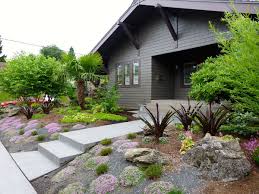 Native Garden Wide Shot Portland Oregon Low Maintenance Landscaping Landscape Design Small Native Garden