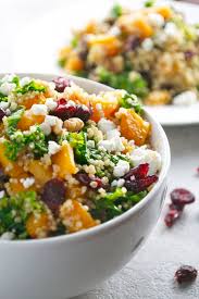 Butternut Squash Quinoa With Kale Cranberries Walnuts And Goat Cheese Stuck On Sweet Recipe Healthy Fall Salads Healthy Recipes Butternut Squash Quinoa Salad