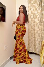 Red And Yellow Floor Length African Dress Wedding Reception Etsy In 2020 African Dress African Attire Dresses