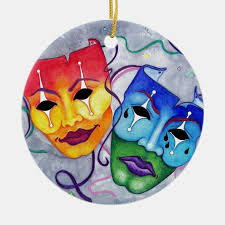 Comedy And Tragedy Double Sided Ornament Zazzle Com Theatre Masks Comedy And Tragedy Art