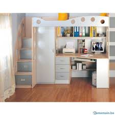 Lit Combine Bureau Lit Combin Bureau Garde Robe A Vendre 2ememainbe Bedroom Design Loft Bed Bed