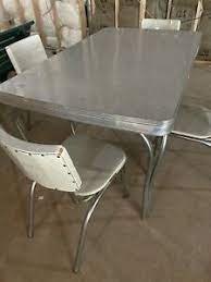 Vintage formica kitchen table and four chairs mid century 36 x 59. Formica Formica Antique Dining Sets 1950 Now For Sale Ebay