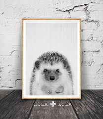 Impression De Herisson Woodlands Animal Wall Art Noir Et Blanc Decor De Nurserie Imprimable Animal Wall Art Nursery Woodland Animal Wall Art Baby Room Art