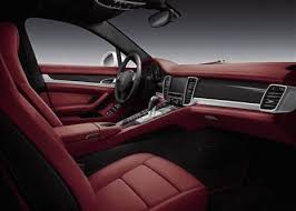 Porsche Panamera 4s Interior I Love The Red Interior And Black Exterior