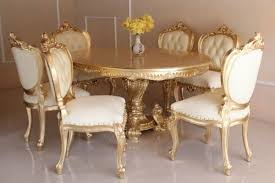 Esstisch online bestellen ausziehbar aus holz & metall rund massivholz küchentisch. Barock Esszimmer Garnitur Minerva Majestic Oval Belegt Mit Blattgold Tisch Mit 6 Stuhlen Esszimmergarnituren Esszimmergarnituren Onlineshop Repro Antik Design