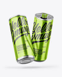 Download Two Glossy Metallic Cans Mockup In Can Mockups On Yellow Images Object Mockups PSD Mockup Templates