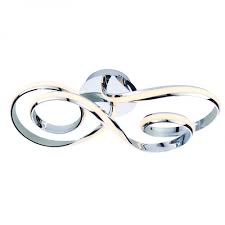 Modern Chrome Led Semi Flush Ceiling Light Great For Low Ceilings