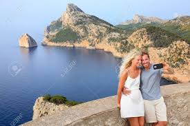 Mit dem rennrad von pt.pollenca zum cap. Couple Taking Selfie Photo With Smartphone On Cap De Formentor On Mallorca Young Couple On Majorca Vacation Holiday Travel Image From Mallorca Balearic Islands Spain Stock Photo Picture And Royalty Free Image