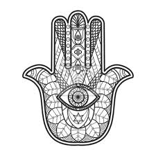 Hamsa Ausmalbilder Buch Wandsticker Judisch Minimalistisch Amulett Myloview De