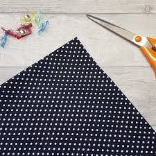 Check spelling or type a new query. Dark Navy Polka Dots Cotton Lycra Jersey Knit Fabric Caboodle Textiles