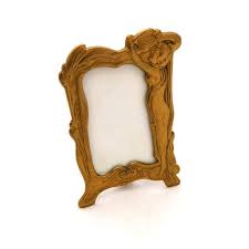 Free Shipping Small Brass Photo Frame Art Nouveau Lady Frame Etsy Brass Photo Frame Small Photo Frames Photo Frame