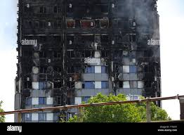 24-storey Grenfell Tower block of flats seen
