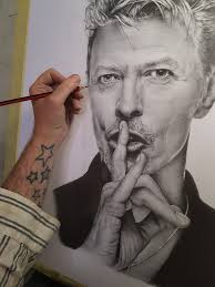 David Bowie Pencil Drawings by Chris Burns.