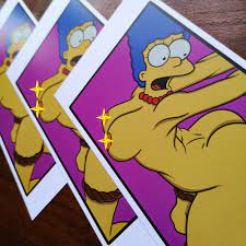 Bondage Marge the Simpsons Nude Print. - Etsy