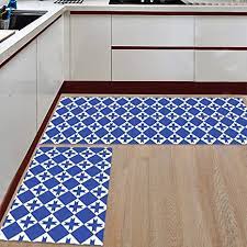 Get 5% in rewards with club o! Amazon Com Babe Maps Modern Geometric Kitchen Rug Sets 2 Pieces Non Slip Soft Kitchen Mat Bath Rug Throw Rugs Runner For Entryway Kitchen Floor Mats Royal Blue And White Lattice 23 6 X 35 4inch 23 6