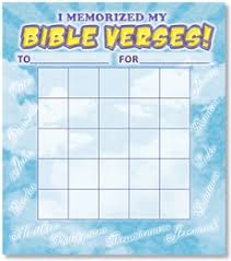 I Memorized My Bible Verses Mini Incentive Charts
