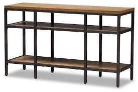 Check spelling or type a new query. Caribou Rustic Industrial Style Oak Brown Wood And Black Metal Console Table Industrial Console Tables By Virventures Houzz