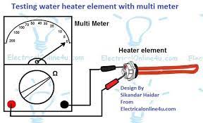 Testing Water Heater Element Using Multimeter Or Ohm Meter Electricalonline4u