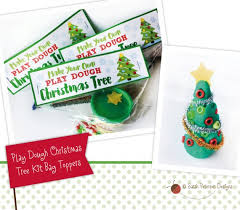 Instant Download Printable Play Dough Christmas Tree Kit Bag Toppers Instant Download Christmas Tree Kit Play Dough Christmas Christmas Goodie Bags