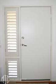 Check spelling or type a new query. Painted Hardwood Plantation Shutters On A Front Door Sidelight Window Stanhope Gardens More Than Curtains