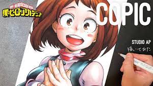 ヒロアカ】麗日お茶子 描いてみた | My Hero Academia | Drawing Ochako Uraraka | copic -  YouTube