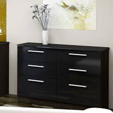 Chester High Gloss Black And Black Ash 6 Drawer Chest Chest Furniture Drawers Chest Of Drawers