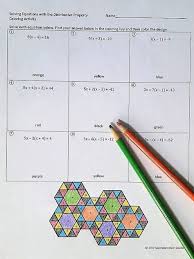 This Is A Fun Coloring Activity With 9 Questions The Student Solves The Equation Finds The Solution In The Tes Solving Equations Equations Algebra Activities