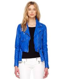 Michael Michael Kors Cropped Crinkled Leather Jacket Women S I Need This Blue Leather Jacket Leather Jackets Women Clothes