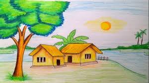For more ideas about color pencil sketch simple landscape in colored pencil sunset and 2 dolphins drawing nature we also recommend you view all photos at our blog. Spring Landscape Drawing