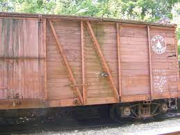 Pictures Of Old Southern Pacific Railroad Cars Old Outside Braced Wood Sheated Boxcar On The Siding In Bartlett See Box Car Railroad History Train Car