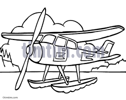 Free Drawing Of A Sea Plane Bw From The Category Trains Planes Plane Drawing Sea Plane Drawings