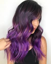 Pink And Violet Balayage Boyali Sac Balyaj Sac Sac Stilleri