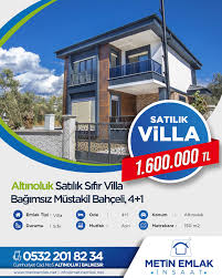 Altinoluk Satilik Sifir Villa Mustakil Bahceli Villa Evler Panjurlar