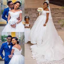 Pageant South African Pure White Lace Ball Gown Wedding Dresses Appliques Off Shoulder Ball Gowns Wedding Fancy Wedding Dresses Wedding Dresses Lace Ballgown