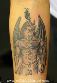 Half angle half demon tattoo. 38 Cliff Angel Tattoo 2 Ideas Angel Tattoo Tattoos Angel