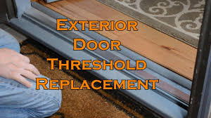 A commercial door threshold is a threshold that meets specific building codes in order to cover, or fill the gap between the floor and the door. How To Replace An Exterior Door Threshold Plate Youtube