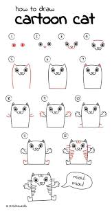 How To Draw A Cartoon Cat Step By Step How To Drahow To Draw A Cartoon Catw A Cartoon Cat Drawing Videos For Kids Cartoon Drawings Cartoon Drawing Tutorial