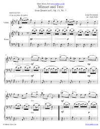 We've got music by don besig. Minuet And Trio From Boccherini S String Quintet In E Op 11 No 5 Arranged For Violin And Piano Sheet Music Parts