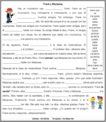 1a Midterm Spanish Reading Comprehension Spanish Teaching Resources Cloze Passages
