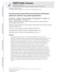 Pdf Central Focused Convolutional Neural Networks Developing A Data Driven Model For Lung Nodule Segmentation