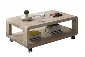 table basse a roulette coloris bois sonoma clair table basse roulette table basse table basse rangement