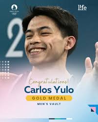 ANOTHER GOLD FOR CALOY 🥇🇵🇭 Carlos Yulo clinched another gold in the  Men's Vault Finals at the 2024 #ParisOlympics. The gymnast garnered a score  of 15.433 in the first vault and 14.800