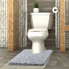 Pick from bath mats and bath rugs in a variety of shapes, sizes, and materials. 2 Piece Glitter Bath Mat Pedestal Mat Set Natty Black Grey Bathroom Toilet Rug Ebay