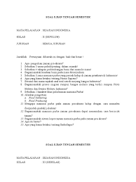 75 latihan soal sejarah kelas xi semester ganjil beserta jawabannya 1. Soal Ujian Tengah Semester Sejarah Peminatan Kls Xi Ips Jawabanku Id